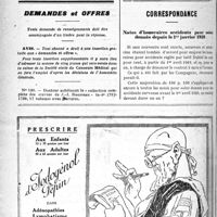 0773 - Page 772-IV - Office de Renseignements du « Concours » / Demandes et offres / Correspondance. Notes d'honoraires accidents pour soins donnés depuis le 1er janvier 1920
