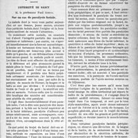 0782 - Page 781 - Partie scientifique. Clinique médicale. Université de Nancy, M. le professeur Paul Simon. Sur un cas de paralysie faciale