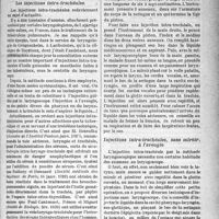 0788 - Page 787 - Actualités médicales. Laryngologie. Les injections intra-trachéales / Injection intra-trachéale par la méthode laryngoscopique / Injections intra-trachéales, sans miroir, à l’aveugle