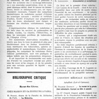 0803 - Page 802 - Actualités médicales. Thérapeutique appliquée. A propos du codoforme. Recherches modernes de chimio-thérapie / Bibliographie critique. Revue des Livres. La Médecine, par H. Roger, Chez Masson et Cie éditeurs à Paris / Alimentation et ravitaillement, par R. Legendre, Chez Masson et Cie éditeurs à Paris / Le secret de la procréation volontaire. Garçon ou fille à volonté, par M. Franck Duprat, L'édition médicale illustrée