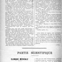 0847 - Page 846 - Propos du jour. Le résultat des efforts des groupements médicaux. — Une conférence au Musée social. — La bonne volonté de M. le Ministre de l’hygiène. — Dans les régions libérées : les infirmières des Postes de secours. — La question des autos. —L’histoire navrante d’un praticien des Ardennes [J. Noir] / Partie scientifique. Clinique médicale. Université de Paris, Hôpital Saint-Antoine : M. le prof. Chauffard.. La maladie de Reeklinghausen
