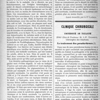 0851 - Page 850 - Partie scientifique. Clinique médicale. Université de Paris, Hôpital Saint-Antoine : M. le prof. Chauffard.. La maladie de Reeklinghausen / Clinique chirurgicale. Université de Toulouse, Hôtel -Dieu de Toulouse : M. J. -P. Tourneux, Chirurgien des hôpitaux. Le traitement des pseudarthroses