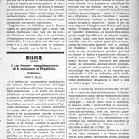0914 - Page 913 - Partie scientifique. Clinique obstétricale, Clinique Tarnier : M. le Prof, agrégé Lequeux. Les maladies infectieuses chez la femme enceinte / Biologie. Les facteurs complémentaires de la croissance et l’équilibre (Vitamines), suite et fin