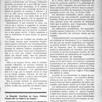 0930 - Page 929 - Partie scientifique. Psychiatrie. Sur les méthodes de traitement des toxicomanies, par le Dr Mignon / A Travers la presse. Presse française. Anomalies symptomatiques et thérapeutiques chez certains dyspeptiques [(Journ. des Prat, 21 février 1920)] / La médication atropinique dans les gastropathies [L’Hôpital (février 1920)]