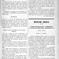0942 - Page 941 - Partie professionnelle. La vie syndicale et professionnelle. Les syndicats de sages-femmes. Leurs rapports avec les médecins / Médecine sociale. L’action administrative et législative en matière de tuberculose pulmonaire