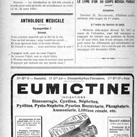 0959 - Page 958-XXXIV - Documents officiels. A L’officiel / Anthologie médicale. Sympathie !. Sonnet / Le livre d’or du corps médical français. Citation / A l’ordre du Service de santé