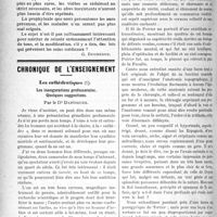 1003 - Page 1002 - Partie professionnelle. La vie syndicale et professionnelle. Les abus des soins médicaux et pharmaceutiques. Traitement et prophylaxie / Chronique de l'enseignement. Les cathédraliques. Les inaugurations professorales. Quelques suggestions, par le Dr Dartigues