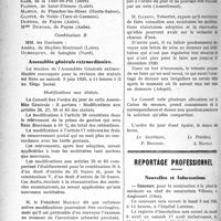 1015 - Page 1014 - Partie professionnelle. Mutualité familiale du corps médical français. Réunion du Conseil d’Administration, 30 mars 1920 / Reportage professionnel. Nouvelles et Informations