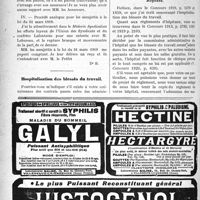1021 - Page 1020-XXXII - Correspondance. Quelques aperçus médico-militaires. Comment un praticien agit avec les blessés du travail et les pensionnés de guerre / Hôspitalisation des blessés du travail