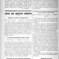 1051 - Page 1050 - Partie scientifique. Actualités médicales. L’encéphalite léthargique / Revue des sociétés savantes. Influence du calcium sur la glycosurie, (Académie de médecine) / Accouchement quadruplé d’enfants viables, (Académie de médecine) / Exploration des points douloureux abdominaux par le martelage, (Académie de médecine) / Les dyspepsies chroniques des gazés, (Académie de médecine) / Traitement des infections tuberculeuses chroniques par les sulfates de terres cériques, (Académie de médecine) / Prophylaxie du typhus, (Académie de médecine)