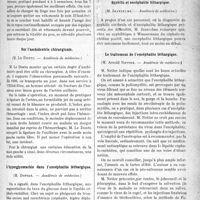 1054 - Page 1053 - Partie scientifique. Revue des sociétés savantes. Prophylaxie du typhus, (Académie de médecine) / Sur l’ambidextrie chirurgicale, (Académie de médecine) / L’hyperglycorachie dans l’encéphalite léthargique, (Académie de médecine) / Syphilis et encéphalite léthargique, (Académie de médecine) / Le traitement de l’encéphalite léthargique, (Académie de médecine)