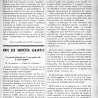 1106 - Page 1105 - Partie scientifique. Clinique obstétricale, Clinique Tarnier : M. le Prof, agrégé Lequeux. Etude générale du forceps / Revue des sociétés savantes. L’anesthésie générale par le gaz protoxyde d’azote-oxygène, (Société de Chirurgie)
