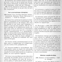 1107 - Page 1106 - Partie scientifique. Revue des sociétés savantes. L’anesthésie générale par le gaz protoxyde d’azote-oxygène, (Société de Chirurgie) / Splénectomie par thoraco-phréno-laparotomie, (Société de Chirurgie) / Sur la vaccinothérapie chirurgicale, (Société de Chirurgie) / Réfection complète des lèvres, (Société de Chirurgie)