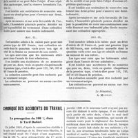1126 - Page 1125 - Partie professionnelle. Mutualité familiale du corps médical français / Chronique des accidents du travail. La prorogation du 100 % dans le Tarif Dubief