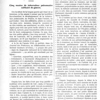 1137 - Page 1136 - Partie professionnelle. La lutte antituberculeuse. Cinq années de tuberculose pulmonaire militaire de guerre