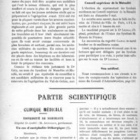 1165 - Page 1164 - Propos du jour. A propos du prochain concours de l'agrégation. Association syndicale des médecins de Meurthe-et-Moselle [Dr Giry] / Conseil supérieur de la Mutualité / Sou médical / Partie scientifique. Clinique médicale. Université de Bordeaux, Hôpital St-André : M. Arnozan. Un cas d’encéphalite léthargique