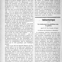 1177 - Page 1176 - Partie scientifique. Psychiatrie. A propos du traitement des toxicomanies, par le Dr Paul Sollier / Thérapeutique. Le traitement du paludisme sans la quinine, par le Dr H. Roziés