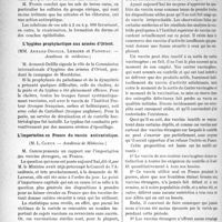 1185 - Page 1184 - Partie scientifique. Revue des sociétés savantes. Traitement des ulcères variqueux, des métrites et du chancre simple par les sels de terres cériques, (Académie de médecine) / L'hygiène prophylactique aux armées d’Orient, (Académie de médecine) / L’importation en France du vaccin antivariolique, (Académie de Médecine)