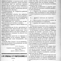 1200 - Page 1199 - Partie professionnelle. Hygiène sociale. Voeu relatif au Ministère dc l’Hygiène, de l’Assistance et de la Prévoyance sociales / La vie syndicale et professionnelle. Fédération des Syndicats médicaux de l’Hérault. Programme d’études