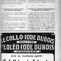 1210 - Page XXIX-1209 - Bulletin d’adhésion. Un cantonnier est assujetti à la loi sur les accidents du travail / Les soins aux malades et blessés de guerre. La question des honoraires