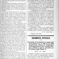 1264 - Page 1263 - Partie professionnelle. Revue des congrès. Les Congrès de Monaco. pour favoriser le développement des stations hydrominérales, climatériques, touristiques et alpines des nations alliées / Documents officiels. Proposition de loi tendant à la suppression de la retenue de 5 p. 100 sur la solde budgétaire des officiers de complément et au remboursement des retenues effectuées pendant la guerre, présentée par M. Georges Lugol, député