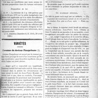 1268 - Page 1267 - Partie professionnelle. Documents officiels. Proposition de loi tendant à la suppression de la retenue de 5 p. 100 sur la solde budgétaire des officiers de complément et au remboursement des retenues effectuées pendant la guerre, présentée par M. Georges Lugol, député / Variétés. L’aventure du docteur Pampelonne
