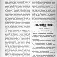 1315 - Page 1314 - Partie scientifique. Bibliographie critique. Revue des Thèses, (Thèse de Lyon). L’ostéosynthèse précoce dans les fractures exposées et compliquées, par Dr Henri Hugard