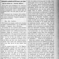 1382 - Page 1381 - Partie professionnelle. Mutualité familiale du corps médical français. L’indemnité-maladie de 20 francs par jour. Appel aux lecteurs du « Concours Médical »