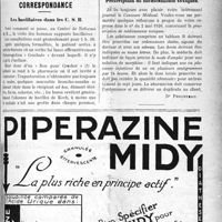 1414 - Page V-1413 - Demandes et offres / Correspondance. Les bacillaires dans les C. S. R / Prescription de médicaments toxiques