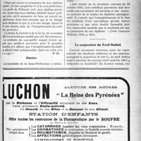 1416 - Page VII-1415 - Correspondance. Déclaration unique pour l’impôt sur les bénéfices professionnels / Enregistrement du diplôme / La majoration du Tarif Dubief