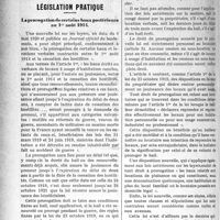 1459 - Page 1458 - Partie professionnelle. La vie syndicale et professionnelle. Les médecins artisans de leur propre démonétisation / Législation pratique. La prorogation de certains baux postérieurs au 1er août 1914