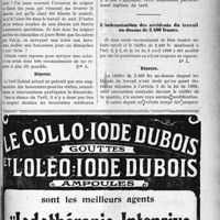 1466 - Page XXXI-1465 - Correspondance. Les visites et interventions du dimanche et le Tarif Dubief / L’indemnisation des accidents du travail au-dessus de 2. 400 francs