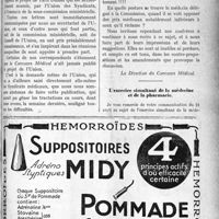 1478 - Page V-1477 - Correspondance. A propos du Tarif Dubief et de sa révision / L’exercice simultané dc la médecine et de la pharmacie