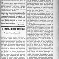 1516 - Page 1515 - Partie professionnelle. Mutualité familiale du corps médical Français. Lettre sur la Mutualité Familiale. La combinaison donnant l’indemnité journalière de 20 francs / La vie syndicale et professionnelle. Toujours l’encombrement