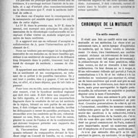 1525 - Page 1524 - Partie professionnelle. Déontologie. Les rapports des médecins spécialistes avec les médecins omni-praticiens / Chronique de la mutualité. Un utile conseil