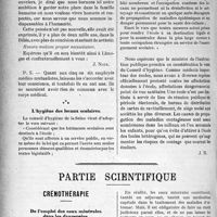 1549 - Page 1548 - Propos du jour. Réponse à une lettre ouverte. A propos du conflit médico-mutualiste de Limoges [J. Noir] / L’hygiène des locaux scolaires / Partie scientifique. Crénothérapie. De l’emploi des eaux minérales dans les dyspepsies
