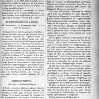 1566 - Page 1565 - Partie scientifique. Revue des sociétés savantes. Cas de typhus exanthématique observés à Paris, (Société médicale des hôpitaux) / Sur la sécrétion interne de la prostate, (Société de Biologie) / Infantilisme hydatique, (Société de Biologie) / Thérapeutique appliquée. Note sur l’emploi en thérapeutique gastrique du bouillon bromuré achloruré