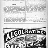 1609 - Page VIII-1608 - Correspondance. La confection des listes de l’A. M. G / Extraction de corps étranger de la cornée