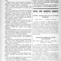 1627 - Page 1626 - Partie scientifique. Faits cliniques. Un cas mortel d’encéphalite léthargique (Observation clinique) / Revue des sociétés savantes. Accidents convulsifs guéris par des interventions chirurgicales, (Académie de médecine) / Traitement de l’épilepsie par le tartrate borico-potassique, (Académie de médecine)