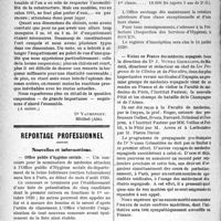 1645 - Page 1644 - Partie professionnelle. Automobilisme pratique. Le véhicule médical en 1920, 1921… / Reportage professionnel. Nouvelles et informations. Office public d’hygiène sociale / Visites en France des médecins espagnols / Hospices civils de Reims