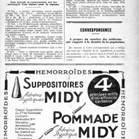 1670 - Page V-1677 - Demandes et offres / Correspondance. A propos du nombre des médecins par rapport à la densité de la population