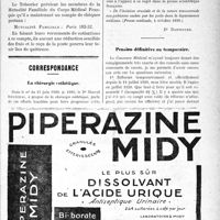 1718 - Page V-1725 - Mutualité familiale du Corps Médical Français. Compte de chèques postaux / Correspondance. La chirurgie esthétique / Pension définitive ou temporaire
