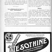 1721 - Page VIII-1728 - Correspondance. Application de la majoration du Tarif Dubief / Les médecins peuvent ignorer les Cie d’assurances