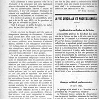 1757 - Page 1764 - Partie professionnelle. Chronique de la mutualité. XIIe Congrès national de la Mutualité française / La vie syndicale et professionnelle. Syndicat des médecins de la Seine / Groupe médical parlementaire, 18 juin 1920