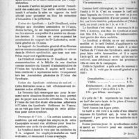 1761 - Page 1768 - Partie professionnelle. La vie syndicale et professionnelle. Syndicat médical de la région de Bourg / Syndicat des médecins de la Haute-Savoie