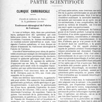 1789 - Page 1796 - Propos du jour. Une nouvelle affaire des poisons / Partie scientifique. Clinique chirurgicale, Faculté de médecine de Paris : M. le professeur Gosset. Traitement chirurgical de l'ulcère de l’estomac [Leçon recueillie par le Dr P. Lacroix]