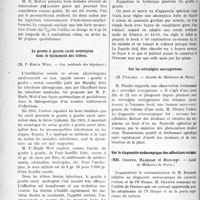 1799 - Page 1806 - Partie scientifique. Revue des sociétés savantes. Traitement des adénites tuberculeuses, (Soc. méd. des hôpitaux) / Traitement de la tuberculose pulmonaire, (Soc. médicale des hôpitaux) / Le goutte, à goutte sucré urotropiné dans le traitement des ictères, (Soc. médicale des hôpitaux) / Sur les névralgies coccygiennes, (Société de Médecine de Paris) / Sur le diagnostic endoscopique des affections rectales, (Société de Médecine de Paris)
