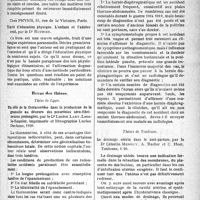 1860 - Page 1867 - Partie scientifique. Bibliographie critique. Revue des Livres. Prophylaxie des maladies transmissibles. Mesures de protection contre les maladies contagieuses, par H. Bertin-Sans / Traité d’éducation physique. L’enfant et l’adolescent, par le Dr Ruffier, Chez Physis, Paris / Revue des thèses. Thèse de Lyon. Du rôle de la thoracentèse dans la production de la granulie au décours des pleurésies séro-fibrineuses prolongées, par le Dr Lucien Laby, Lons le-Saunier, imprimerie et lithographie Lucien Declume, 1920 / Thèse de Lille. Symptômes cliniques et radiologiques de la hernie diaphragmatique traumatique, par le Dr Lherminez. H. Morel, 1920 / Thèses de Toulouse. Le drainage utérin dans le post-partum, par le Dr Célestin Menguy. A. Redier et C Heer, Toulouse, 1920