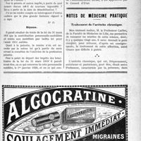 1882 - Page XXXI-1889 - Correspondance. Remise d’impôts à certains mobilisés / Notes de médecine pratique. Traitement de l’urétrite chronique
