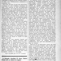 1906 - Page 1913 - Partie scientifique. Clinique médicale, Hôpital Saint-Antoine. (Clinique du Prof. Chauffard), M. le Professeur Devé. Sur la pathologie hydatique. L'évolution vésiculaire du scolex ; son rôle [Leçon recueillie par le Dr P. Lacroix] / Faits cliniques. Typhlite et appendicite